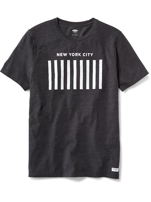 Old Navy Short Sleeve City Graphic Tee For Men - Black Jack Hthr