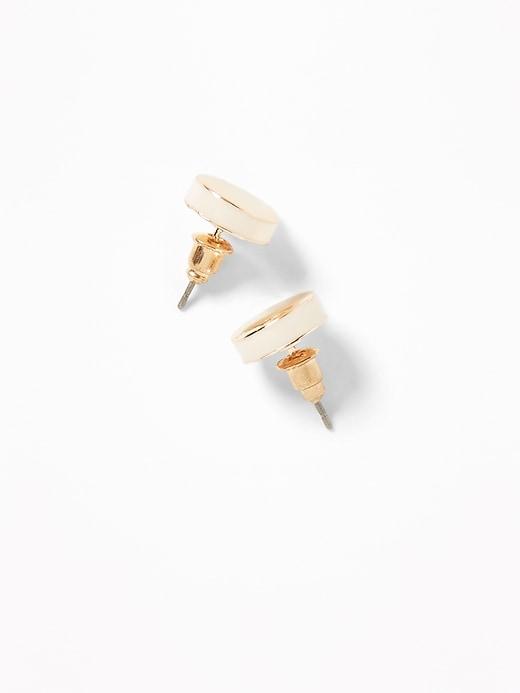 Old Navy  Gold-tone Disk Stud Earrings For Women Gold Size One Size