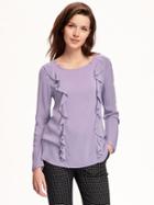 Old Navy Ruffle Detail Top For Women - Peri Go Round