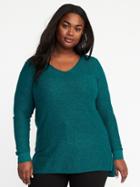 Old Navy Womens Relaxed Plus-size Textured Tunic Emerald Size 1x