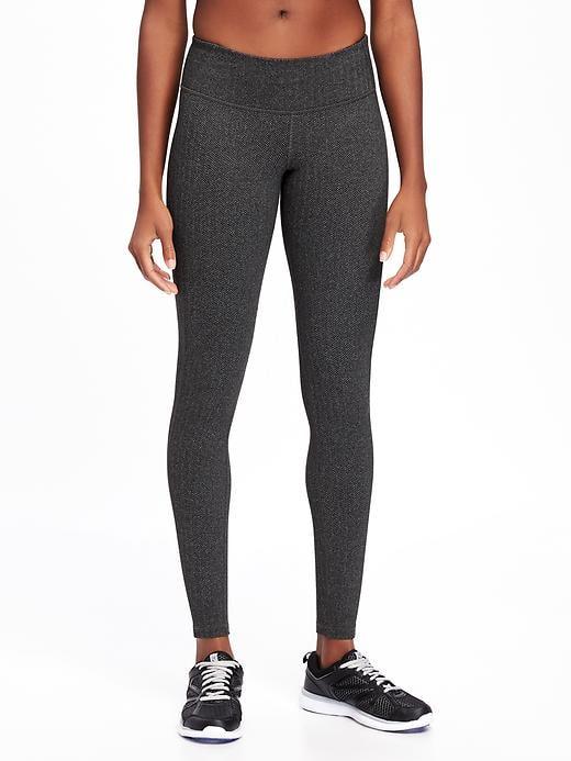 Old Navy Go Dry Compression Leggings For Women - Dark Herringbone Grey