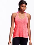 Old Navy Womens Elastic Strap Burnout Tanks Size L - Wink Pink Neon
