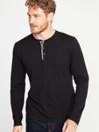 Old Navy Mens Soft-washed Henley For Men Black Size M