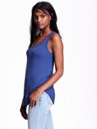 Old Navy Womens Rounded Hem Tank Size L Tall - Mariana Trench