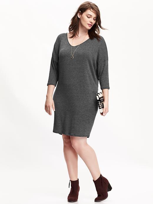 Old Navy Womens Plus Jersey Shift Dresses Size 1x Plus - B65 Dark Heather Grey