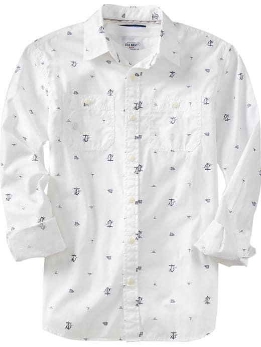 Old Navy Mens Patterned Slim Fit Shirts - Ships