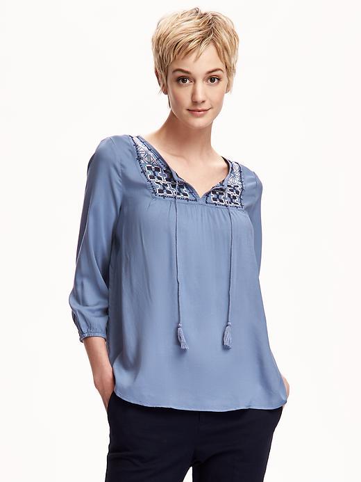 Old Navy Swing Boho Blouse For Women - Aviator Blue