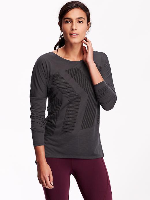 Old Navy Womens Long Sleeve Hi Lo Tees Size L - Arrows