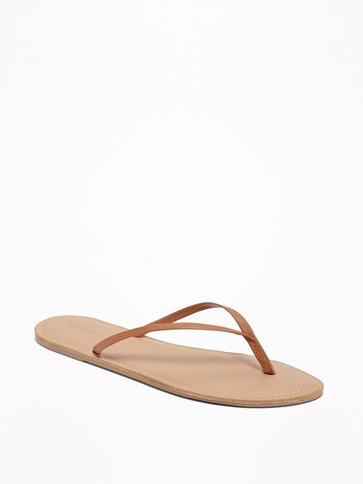 Old Navy Womens Faux-leather Capri Sandals For Women Cognac Brown Size 9