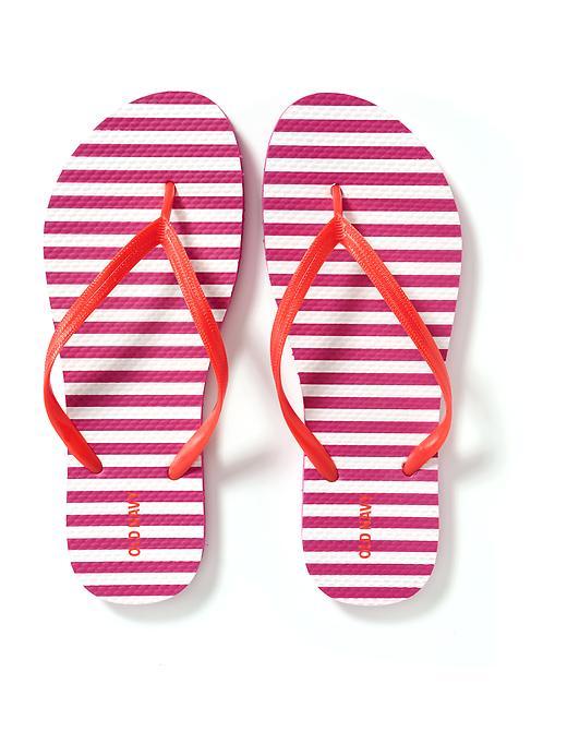Old Navy Printed Flip Flops For Women - Good Vibrations N