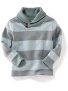 Old Navy Striped Shawl Collar Pullover - Storm Belwas
