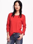 Old Navy Relaxed Scoop Neck Tee Size L Tall - Red To Me