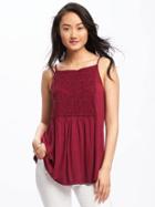 Old Navy Relaxed Embroidered Cami For Women - Marionberry