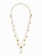 Old Navy Hammered Pav Disc Multi Strand Necklace For Women - Antique Gold