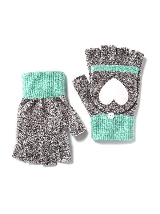 Old Navy Patterned Convertible Mittens Size One Size - Mint Print