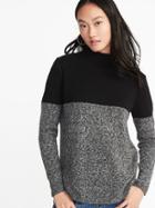 Old Navy Womens Mock-turtleneck Sweater For Women Black/gray Size S