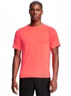 Old Navy Go Dry Cool Micro Texture Performance Tee For Men - Always Bright Neo Poly