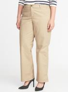 Old Navy Womens Smooth & Slim Plus-size Everyday Boot-cut Khakis Upper Crust Size 30