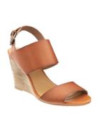 Old Navy Faux Leather Double Strap Wedges For Women - Cream