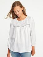 Old Navy Relaxed Lace Yoke Top For Women - Catch My Drift