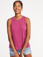 Old Navy Womens Relaxed Hi-lo Tank For Women Boysenberry Juice Size Xxl