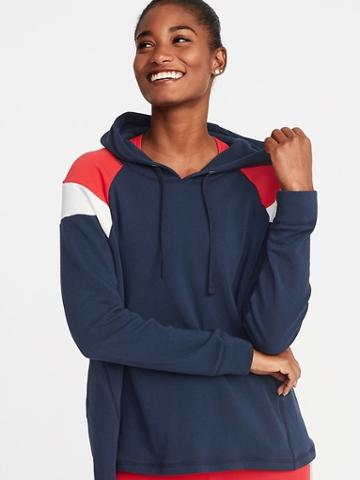 Old Navy Womens Color-blocked Swing Hoodie For Women In The Navy Size S