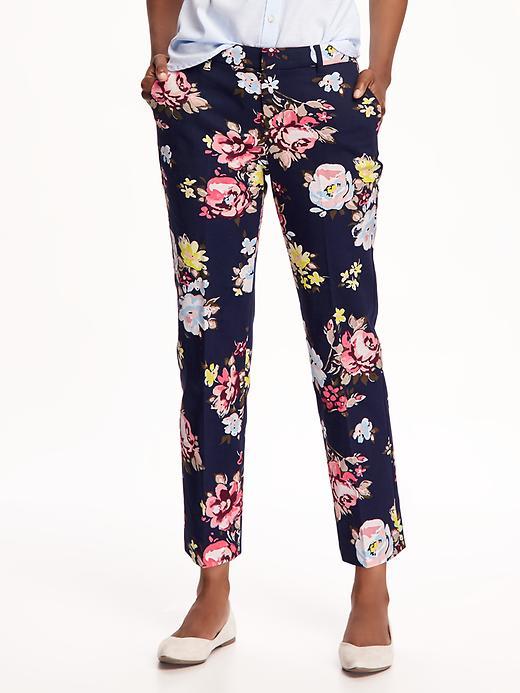 Old Navy Mid Rise Harper Trouser For Women - Multi Floral Bottom