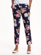 Old Navy Mid Rise Harper Trouser For Women - Multi Floral Bottom