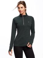 Old Navy Go Dry Performance 1/4 Zip Pullover For Women - Emerald Isle
