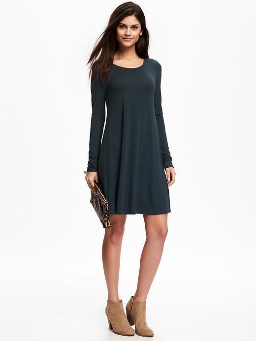 Old Navy Jersey Knit Swing Dress For Women - Glorious Pine