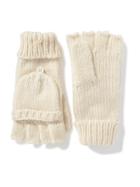 Old Navy Honeycomb Knit Convertible Gloves For Women - Cream