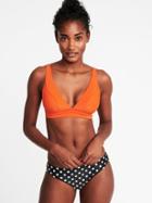 Old Navy Womens V-neck Bikini Top For Women Darling Clementine Size Xl