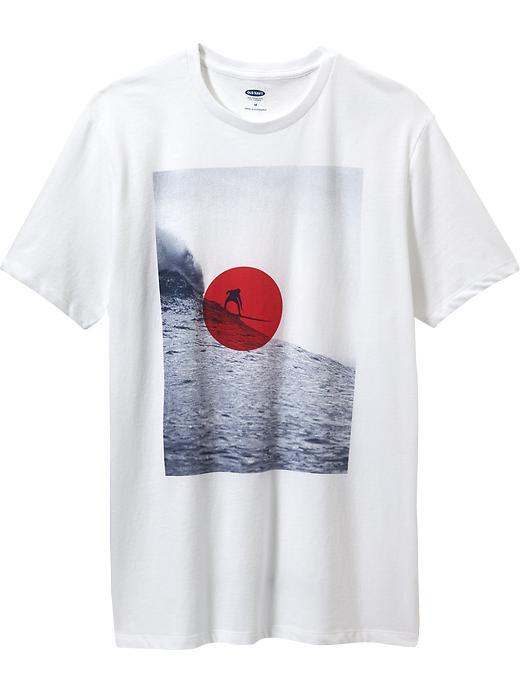 Old Navy Mens Surf Graphic Tees Size Xxl Big - Bright White