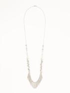 Old Navy Beaded Fringe Chain Necklace For Women - Perry Winkle