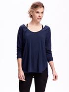Old Navy Active Long Sleeve Top For Women - Lost At Sea Navy