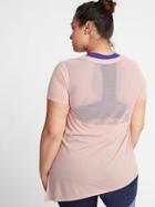 Old Navy Womens Mesh-back Side-tie Plus-size Performance Tee Apple Blossom Size 1x