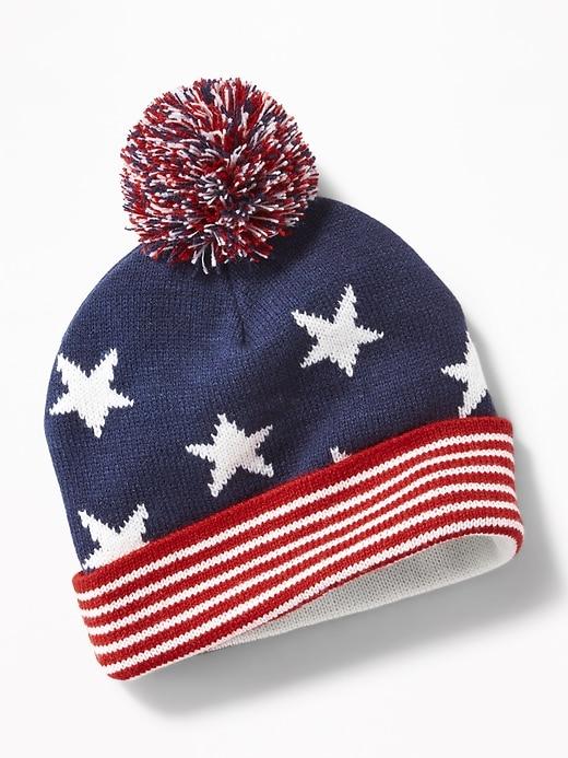 Patterned Sweater-knit Beanie For Men