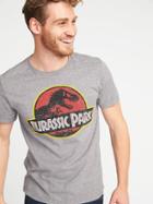 Old Navy Mens Jurassic Park Graphic Tee For Men Heather Gray Size Xs