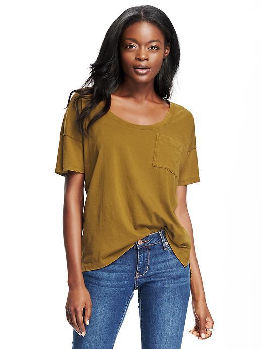 Old Navy Boyfriend Pocket Tee For Women - Gathering Moss