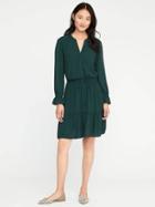 Old Navy Ruffle Trim Shirt Dress For Women - Fir Ever