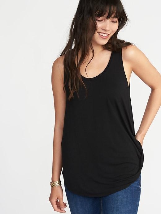 Old Navy Womens Luxe Swing Tank For Women Black Size M