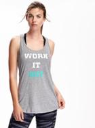 Old Navy Go Dry Cool Graphic Tank For Women - Tropical Plunge