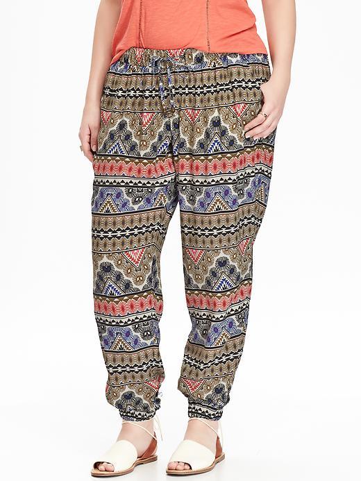 Old Navy Womens Plus Patterned Soft Pants Size 1x Plus - Multi Stripe