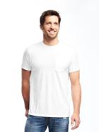 Old Navy Soft Washed Crew Neck Pocket Tee For Men - Bright White