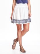 Old Navy Smocked Gauze Skirt For Women - White