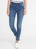Old Navy Womens Mid-rise Raw-edge Rockstar Ankle Jeans For Women Medium Wash Size 4