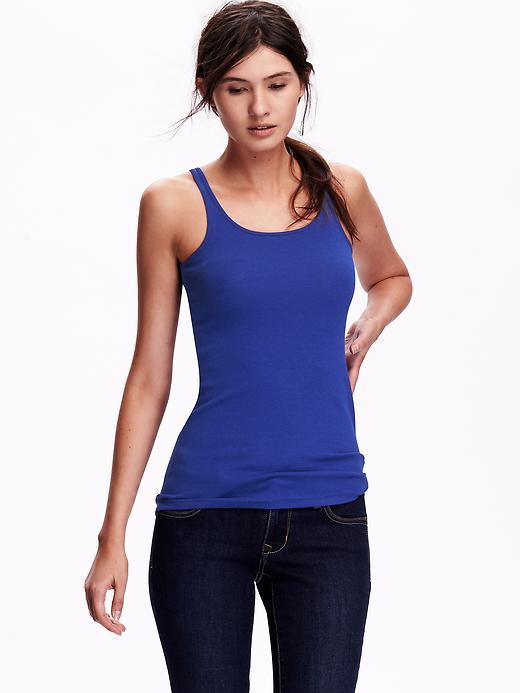 Old Navy Rib Knit Layering Tank Size L Tall - Blue