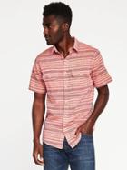 Old Navy Slim Fit Linen Blend Pocket Shirt For Men - Night Flight