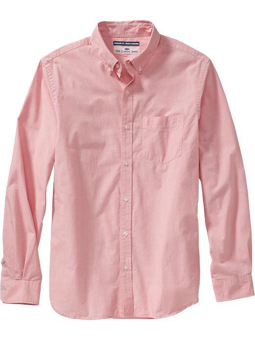 Old Navy Mens Classic Regular Fit Shirts Size Xxl Big - Bright Coral
