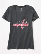Old Navy Womens Nhl Team V-neck Tee For Women Washington Capitals Size L